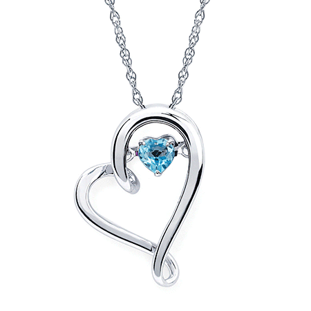 Details about   Sterling Silver Rhodium Plated Round Swiss Blue Topaz Cut Out Heart Pendant 