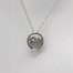Sterling Silver Diamond Pendant on 18 Inch Sterling Silver Light Rope Chain