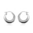Tapered White Gold Hoop Earring