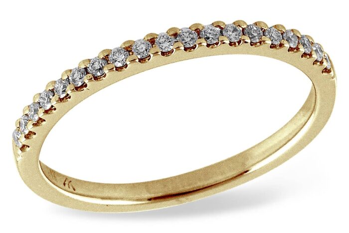 Thin Yellow Gold Diamond Band