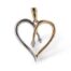 Two Tone Diamond Heart Pendant