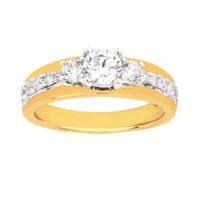 Two Tone Gold Engagement Ring
