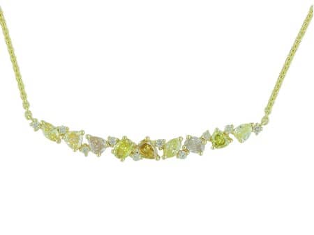 Various Shapes Diamond Pendant Necklace