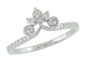 Diamond Stackable Chevron Ring