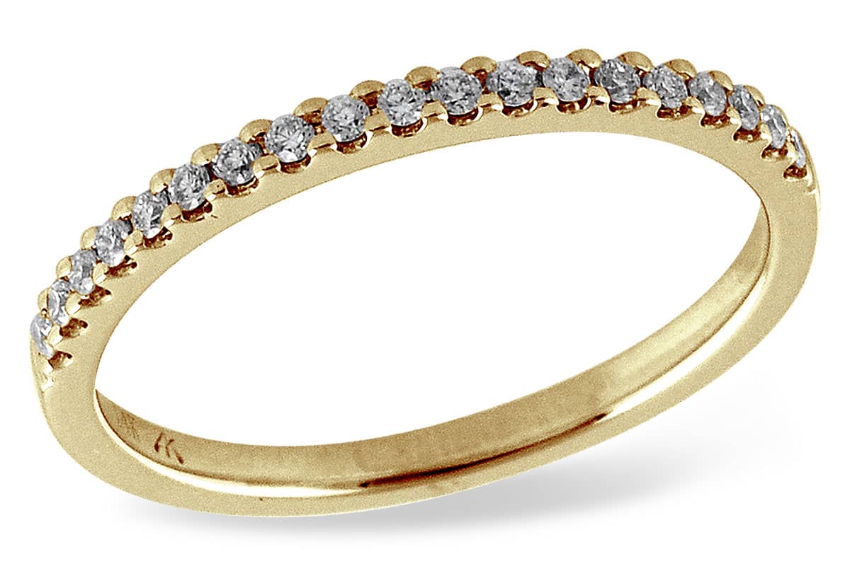 Thin Yellow Gold Diamond Band