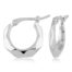 White Gold Diamond Cut Hoops
