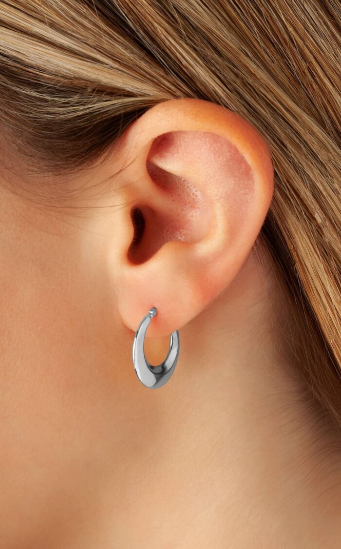 White Gold Hoops