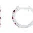 White Gold Ruby and Diamond Earrings