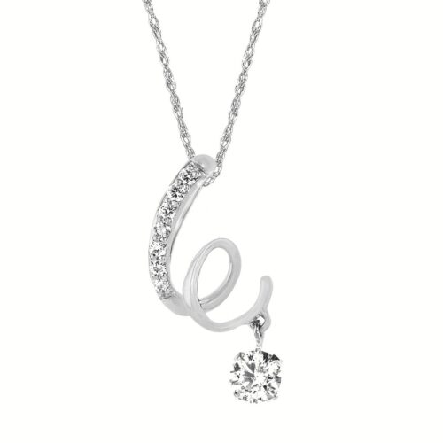 White Gold Squiggle Pendant