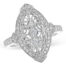White Gold Vintage Diamond Filigree Fashion Ring