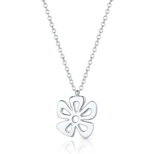 Large Silver Flower Pendant