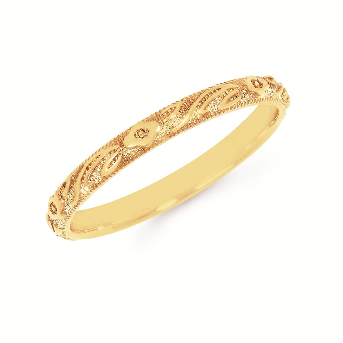 Yellow Gold Carved Band 1 Yellow Gold Carved Band