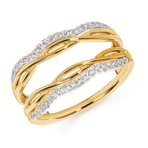 Yellow Gold Diamond Guard Ring