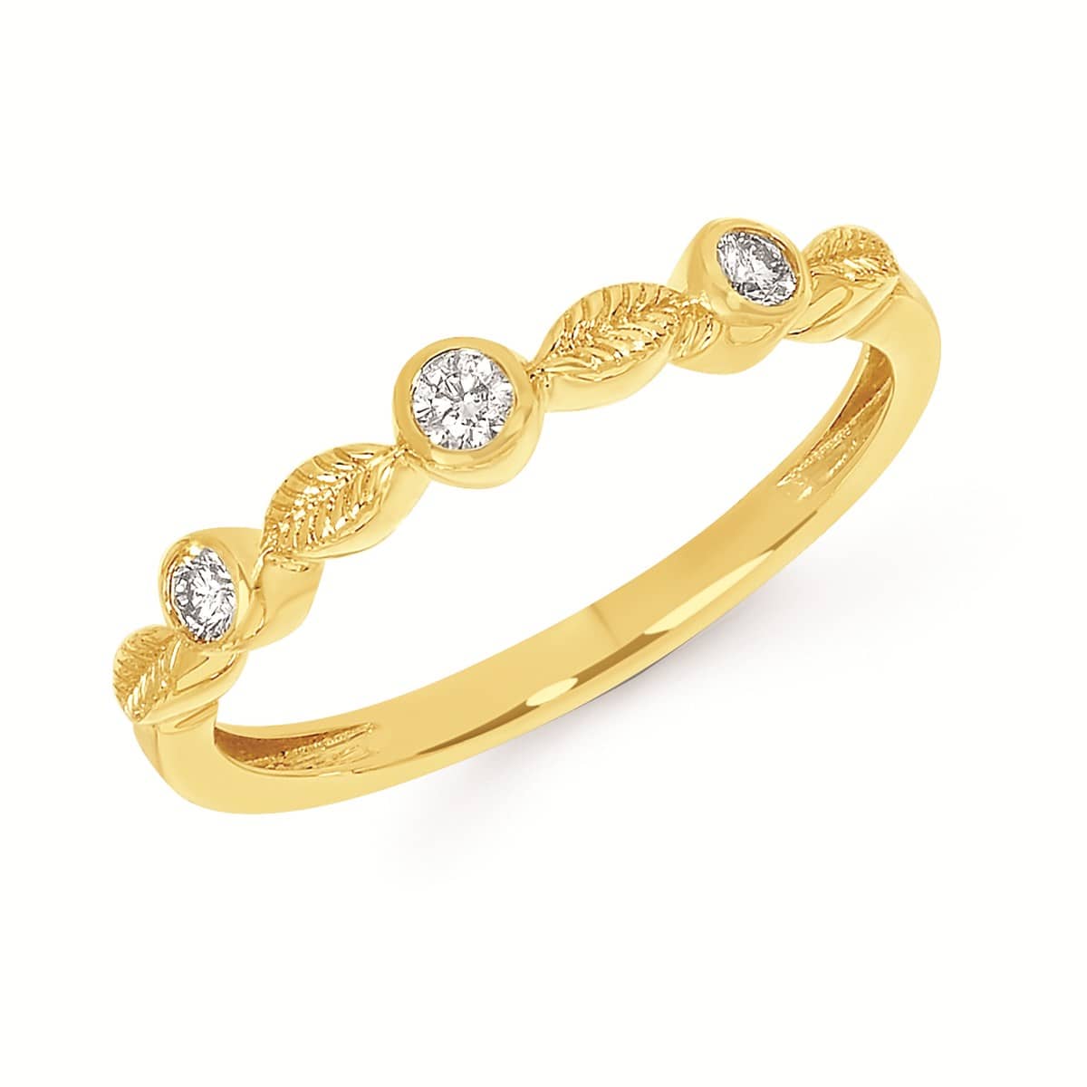 Yellow Gold Diamond Vine Band 1 Yellow Gold Diamond Vine Band