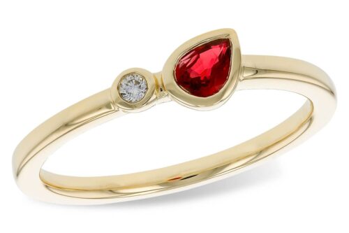 Ruby and Diamond Stackable Ring