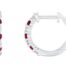 White Gold Ruby and Diamond Earrings