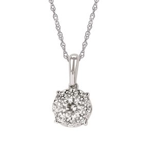 iCherish diamond cluster pendant