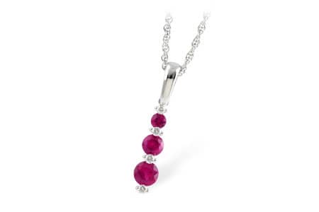 Ruby and Diamond Drop Pendant