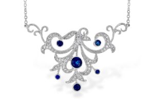 Sapphire and Diamond Statement Necklace