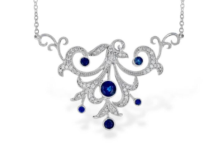 Sapphire and Diamond Statement Necklace