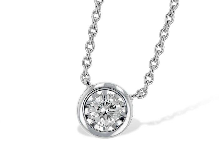 Diamond Solitaire Pendant Necklace