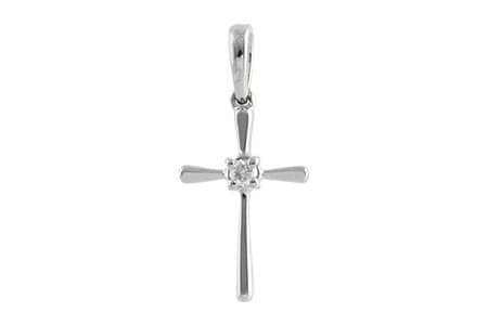 Dainty White Gold Cross