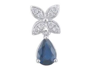 Floral Sapphire and Diamond Pendant
