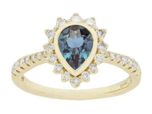 London Blue Topaz and Diamond Fashion Ring