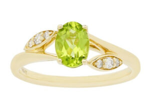 Peridot and Diamond Fashion Ring