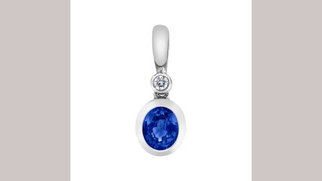 sapphire and diamond pendant