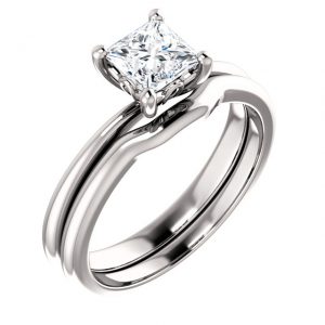 Square White Wedding Ring - Auburn CA