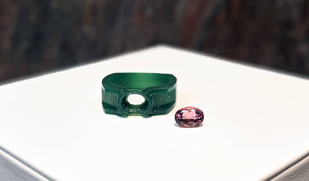 Custom jewelry process - wax carved ring.